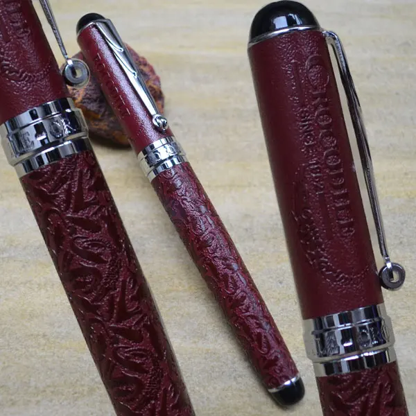 FREE-SHIPPING-NEW-CROCODILE-168-ROLLER-BALL-PEN-BROWN-CROCODILE-SKIN-PATTERN-AND-BLACK-BLUE-REDDISH(1)