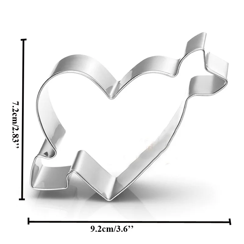 2 шт. металл, сердечки, резак для печенья, инструмент для украшения торта на День святого Валентина, вечерние кондитерские изделия, форма для печенья, нож для сэндвичей