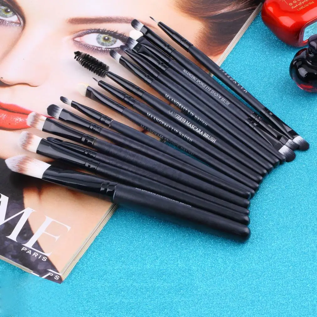 Make Up 15 pcs/Sets Eye Shadow Foundation Eyebrow Lip Brush Makeup Brushes Tools Cosmetic Kits Make Up Brush Set