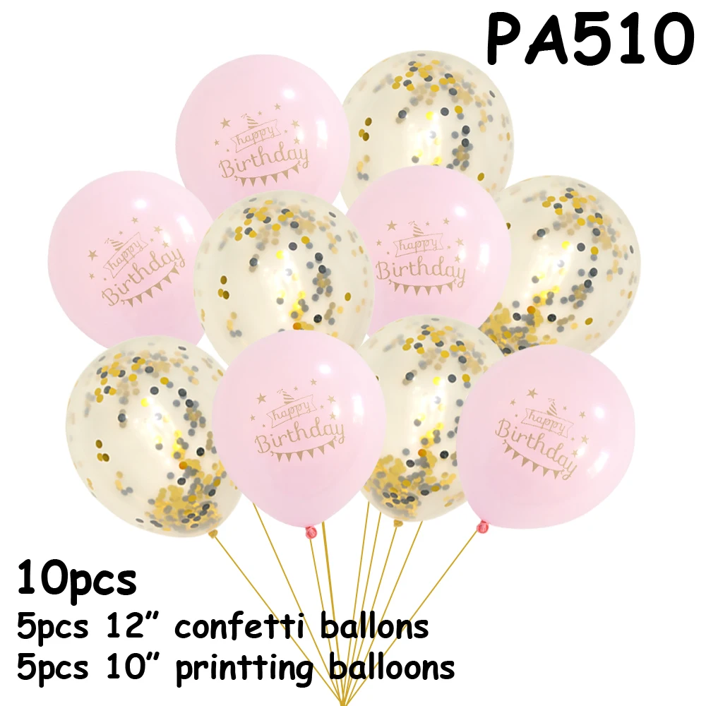 balloons happy birthday letters Confetti Balloons Party Decorations Kids balloons with inscriptions inflatable Birthday Ball - Цвет: PA510