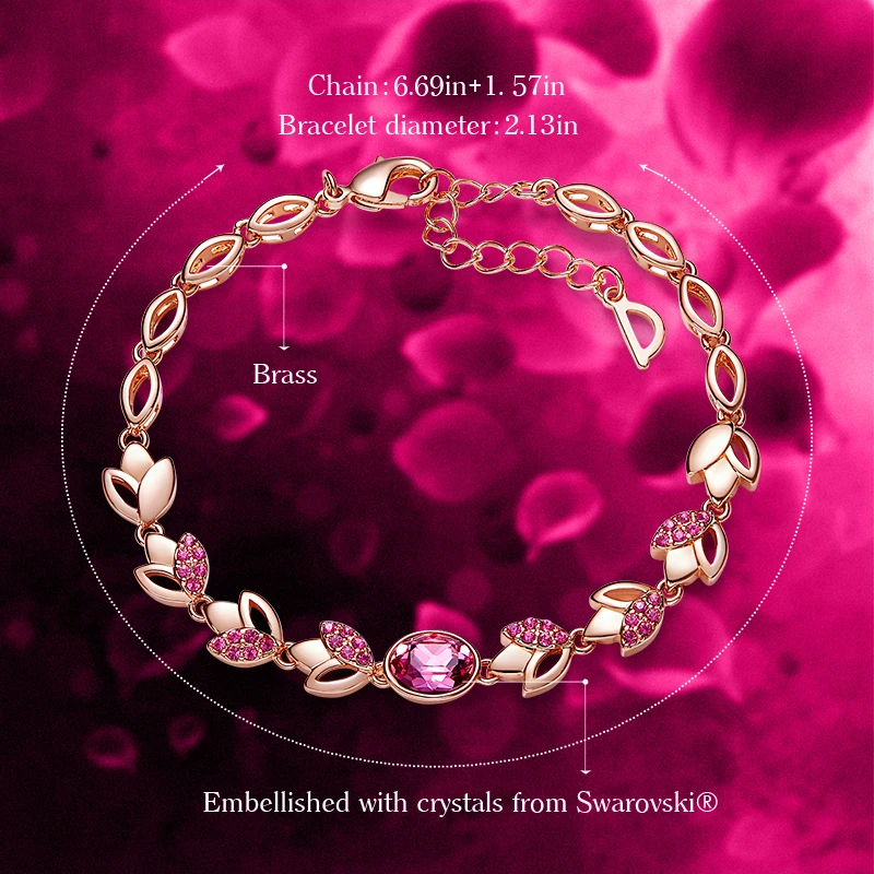 CDE женский золотой браслет ювелирные изделия украшенные кристаллами от Swarovski