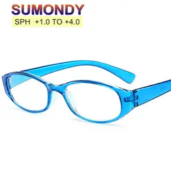 SUMONDY диоптрий 1,0 1 до + 4,0 небьющиеся очки для чтения Для мужчин Для женщин бренд изысканный дальнозоркостью очки обувь по заводским ценам UR12