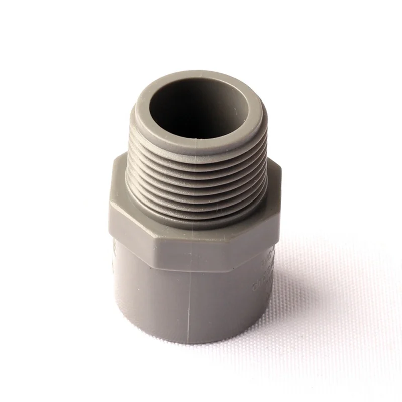 30pcs Inner Dia. 25mm G 3/4'' Male Thread PVC Pipe Straight Connector