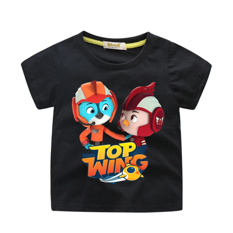 Top Wing Cartoon T-shirts For Kids Summer Clothing Children Short Sleeve Tshirts Costume Boys Girls Casual Tees Top Baby WJ195 (5)