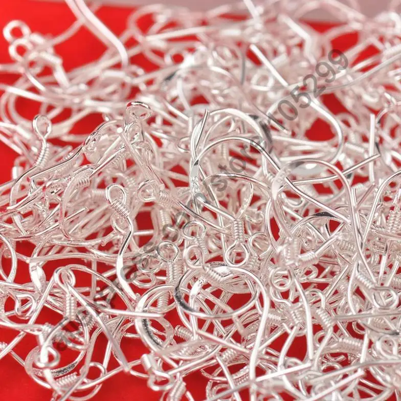 

Free shipping 200PCS Design Jewelry Findings Silver Hook Earrings 925 Sterling Silver French Ball Hooks Earrings Silver