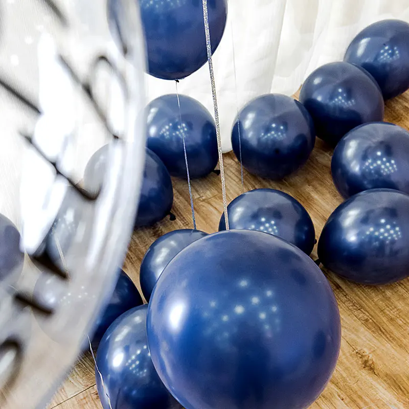 Премиум качество латексный воздушный шарик металлик 20P 50P 100P 12 дюймов 10 дюймов синие латексные шары, гелий, товары для свадьбы, дня рождения