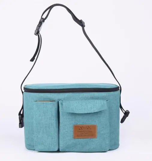 Пеленки мешок для детские вещи подгузник сумка для коляски организатор детские сумки для мамы путешествия висит коляска багги корзину бутылки сумка - Цвет: sky blue