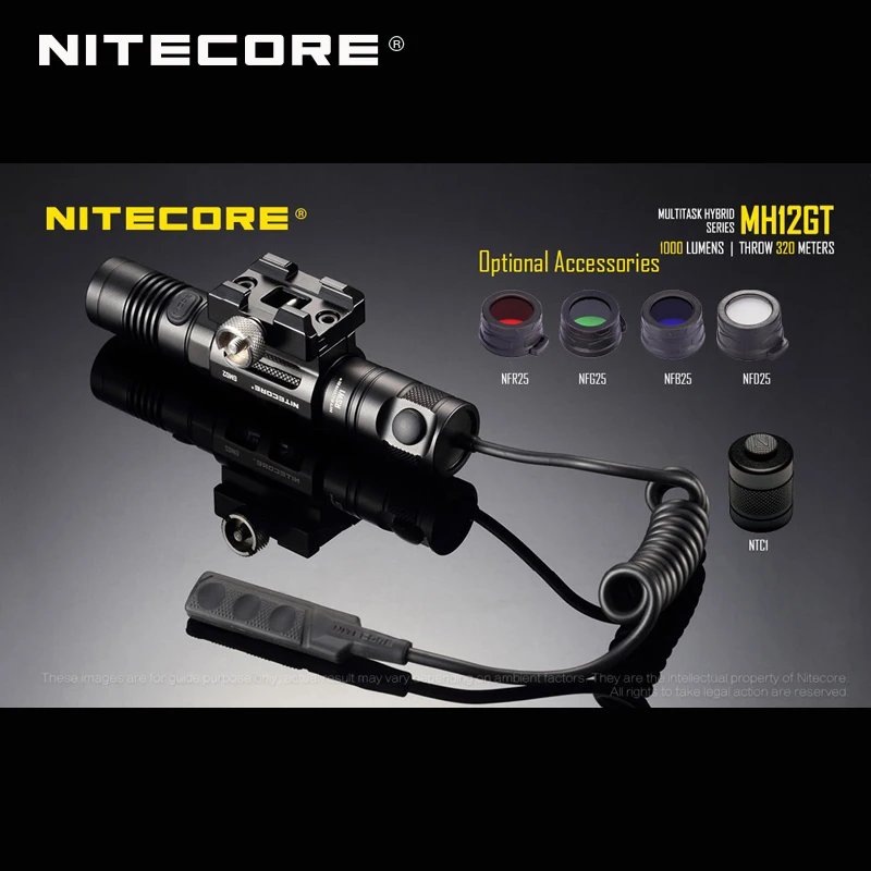 USB Перезаряжаемый NITECORE MH12GT CREE XP-L HI V3 светодиодный фонарик 1000 люмен с аккумулятором 3400 мАч