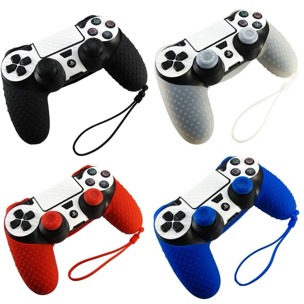 

Non-slip Silicone Cover Case for ps4 controller case+JoyStick Caps for Sony Play Station 4 PS4 Controller for dualshock 4 case