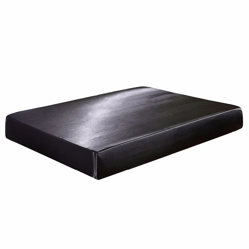 

Satin Silk Fitted Sheet On Elastic Solid Color Mattress Cover Elastic Band Fixed Queen King Bed Sheets Clips Fitted Sheets