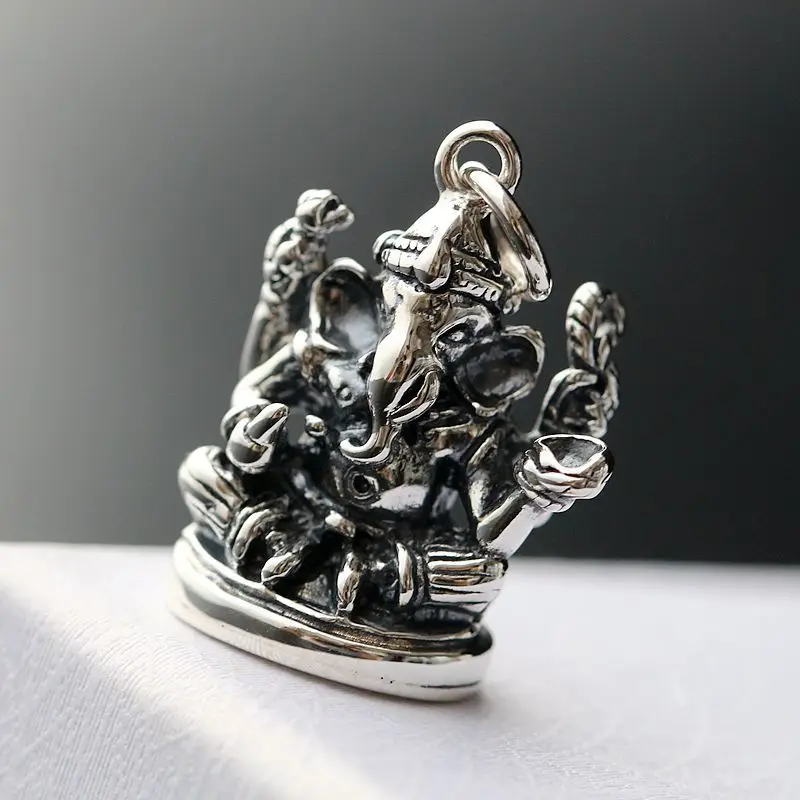 

Оптовая продажа, Ретро тайский серебряный кулон, S925 Стерлинговое Серебро, Trilogy God, маленький кулон для мужчин и женщин, модный серебряный кулон