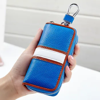 

Genuine Leather Car Key Bag Wallet Key Case Housekeeper Holders for Toyota Corolla RAV4 Avensis Auris Camry 2007 2008 2009