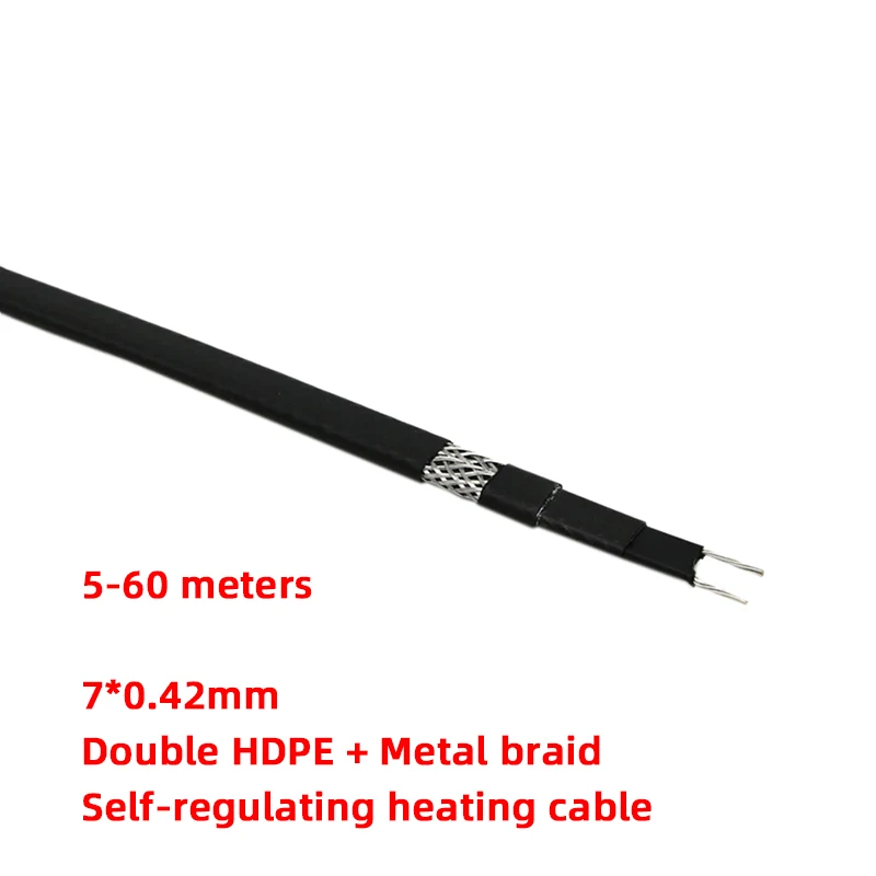 5 60m floor heating system underground water pipe defroster self regulating heat tracing cable