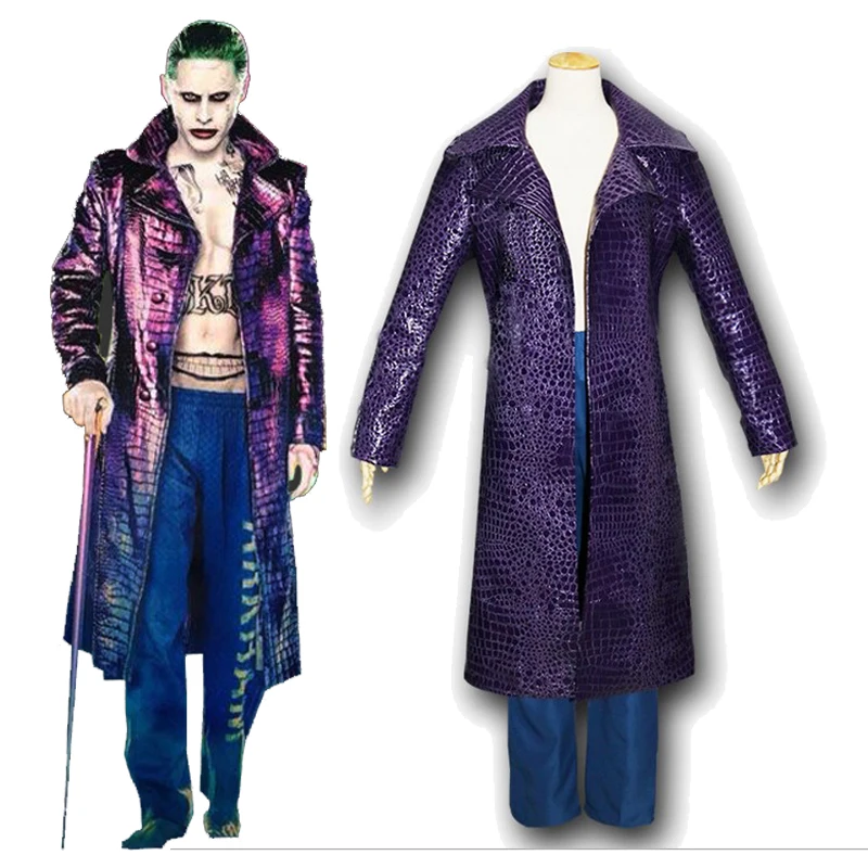 Suicide Squad Harley Quinn Batman Joker Uniform Cosplay Costume Purple