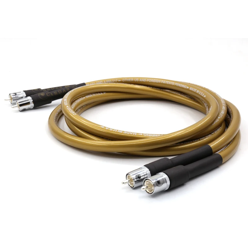 

Free shipping Pair Moonsaudio Hexlink golden 5-C audio RCA cable with Silver plated RCA Jack connector