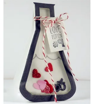 

Heart Wishing Bottles Metal Cutting Dies Stencil for DIY Scrapbooking Photo Paper Cards Making Decorative Crafts