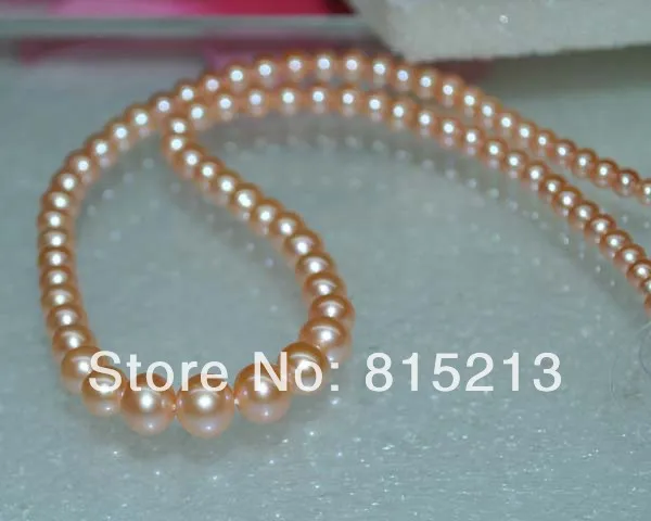 

wb 00150 Outstanding Natural Rare pink AA++ 4.5-9mm round Turriform freshwater pearl