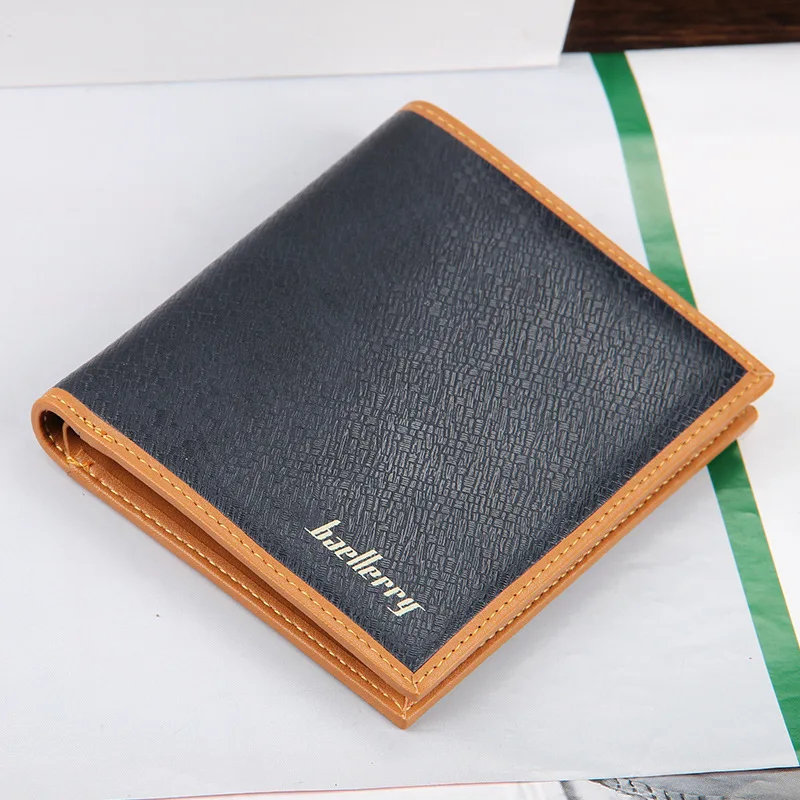 

Luxury Brand Men Business Wallet Slim Leather Purse Men Wallet Male Coin Pocket Card Holder Billfold Short Male Money Bag W175