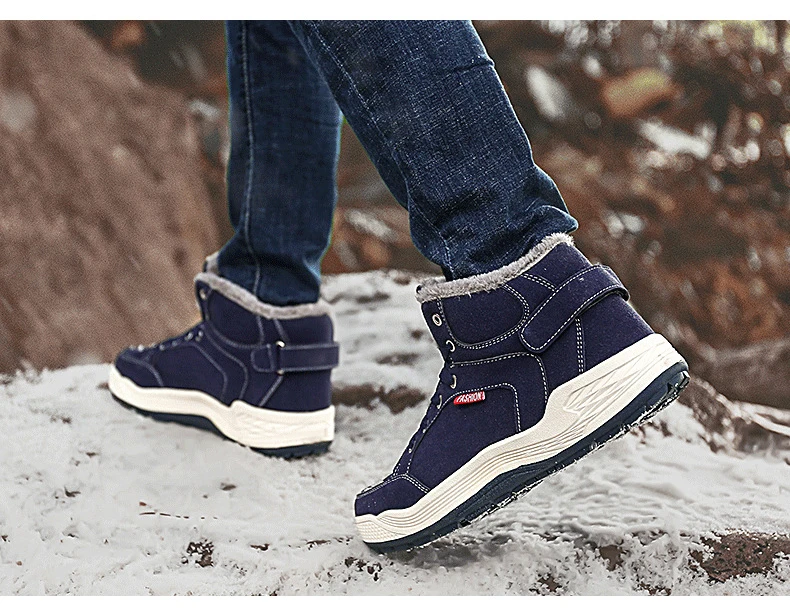 YWEEN/бархатные мужские ботинки; высокие ботинки больших размеров; нескользящие Утепленные зимние ботинки; зимние хлопковые ботинки; Мужские размеры 39-48