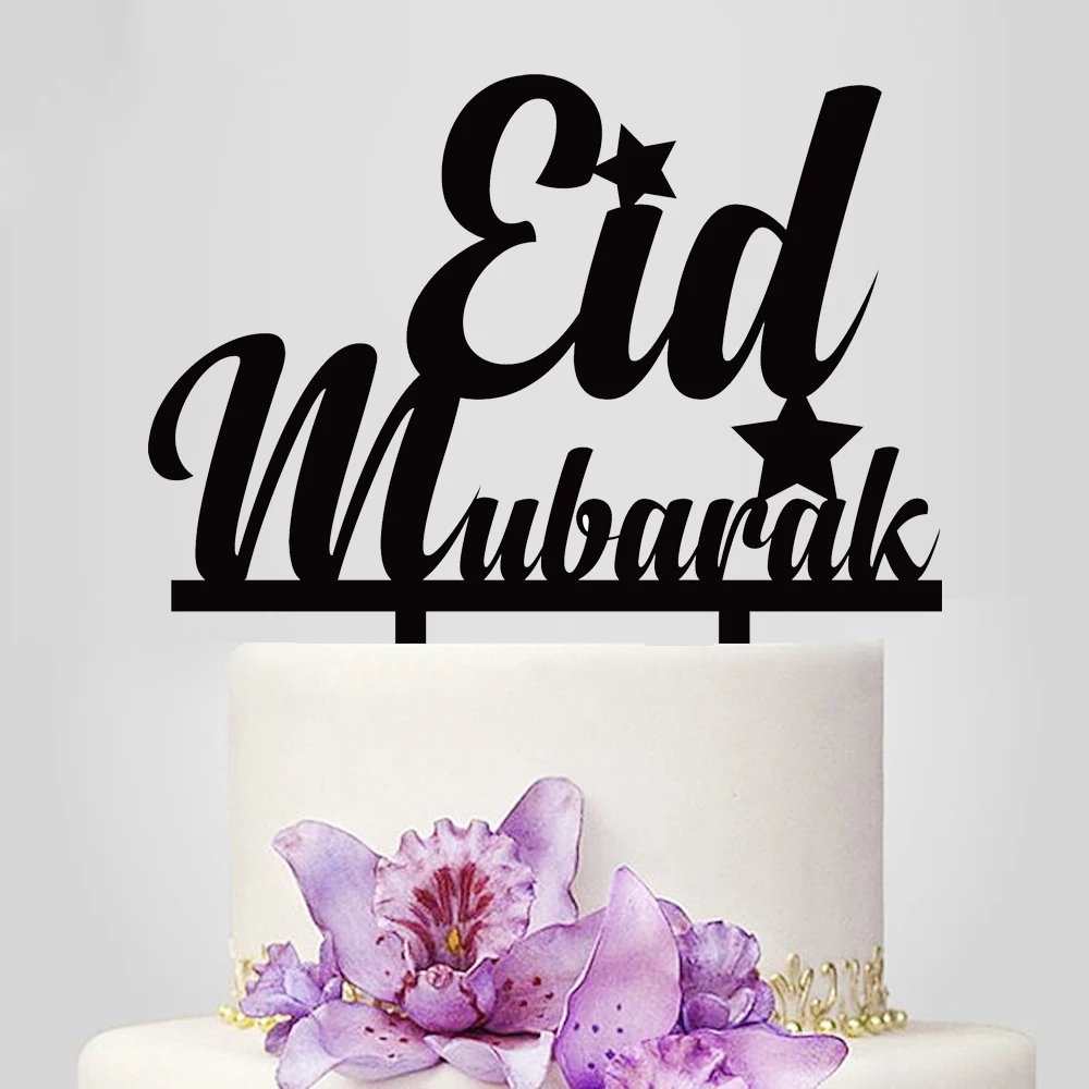 Buy 1 Piece 7 Colors Eid Mubarak Acrylic Cake Topper