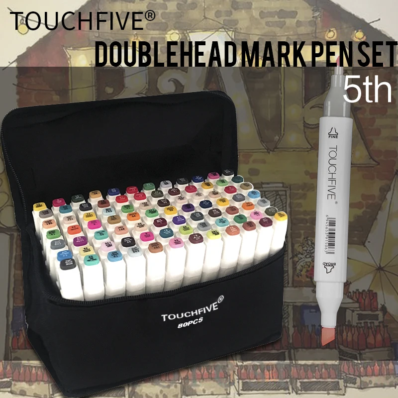 TOUCHFIVE 30 40 60 80 Color Professional Art Marker For Manga Anime Comic Design Drawing Art