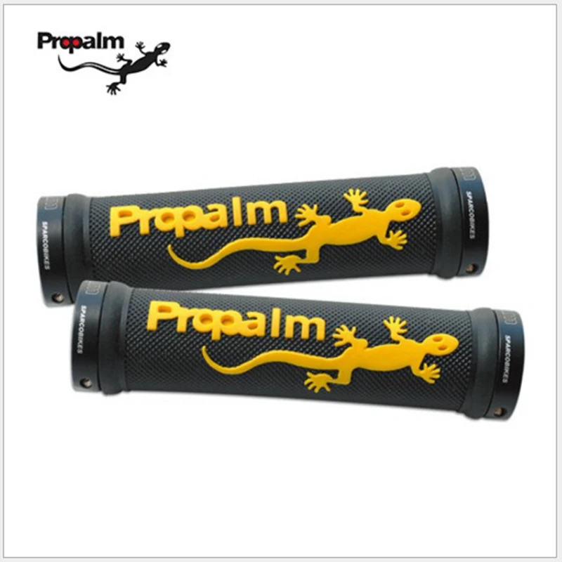 Propalm دراجة المقود القبضات مضيئة سبيكة + المطاط MTB الدراجة القبضات مزدوجة قفل 12.8*2.2 سنتيمتر دورة القبضات المقود أجزاء الدراجة