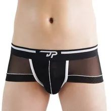 Мужское нижнее белье оптом прозрачные марлевые u-выпуклые дизайнерские боксеры с низкой талией