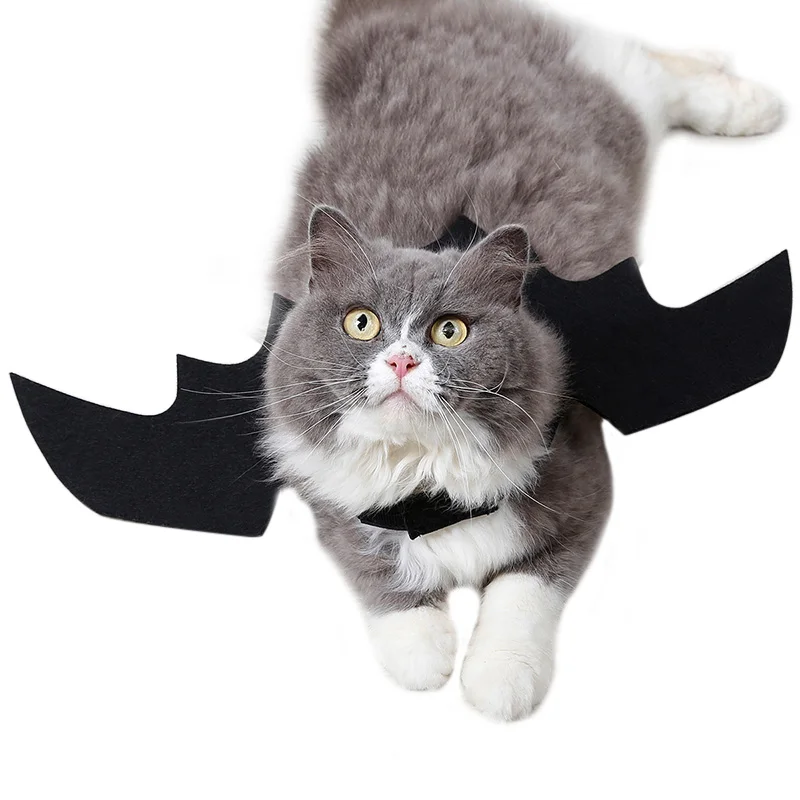 Mew забавные кошки Косплей Костюм Хэллоуин Pet крылья летучей мыши черный костюм подходят вечерние собаки Костюм для кошек