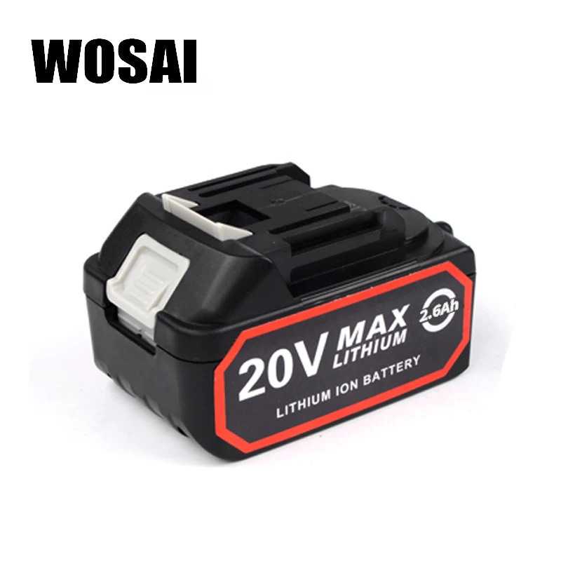 

WOSAI 2.6AH 20V Power Tools Lithium Battery Pack Replacement Battery Dedicated Applicable Machine Model WS-H3 WS-J3