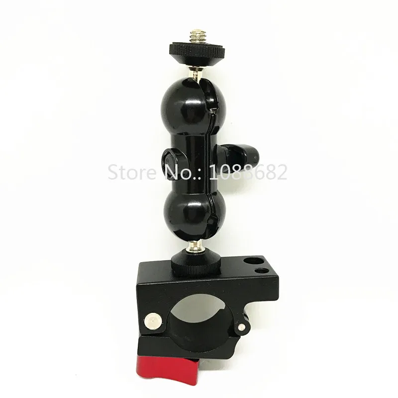 Jadkinsta 2in1 Rod Clamp + 14 Hot Shoe Adapter 360 Rotating Monitor Mount for DJI Ronin M MX DSLR Camera Handheld Gimbal (2)