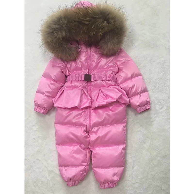 Baby Girl Romper Overalls Children's Winter Newborn Toddler Infant Winter Clothes Baby Clothing Jumpsuit Winter Snow Suit 0123Y