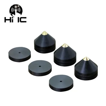 

3pcs Ebony wood HIFI Audio Speakers Amplifier Chassis Anti-shock Shock Absorber Foot Pad Feet Pad Vibration Absorption Stand
