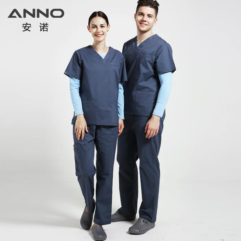 Najtaniej Elastyczność bawełna elastan Body strój pielęgniarki dla kobiet mężczyzn peelingi medyczne garnitur Dental szpital zestaw odzież do pracy odzież pielęgniarska