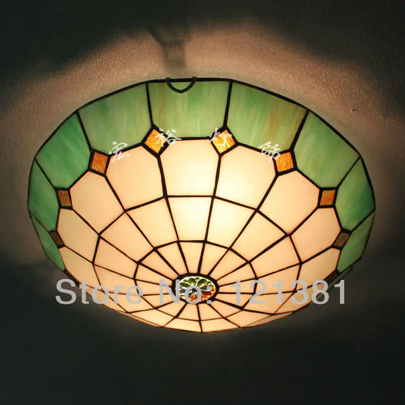 Tiffany Style Ceiling Light Stained Glass Lampshade