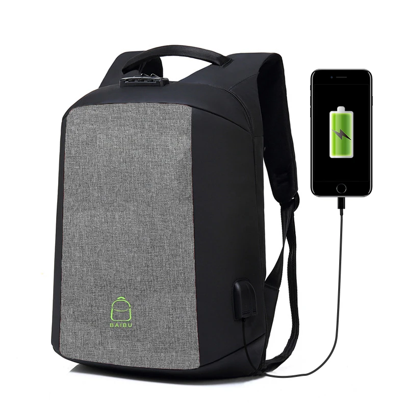 TweetBird New Anti thief USB Charging Laptop Backpack Hard Shell No Key