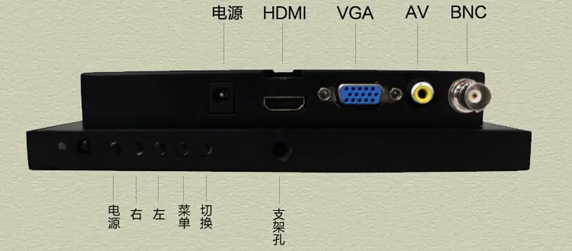 Zgynk/7 дюймов Open Frame промышленный монитор/Металл монитор с VGA/AV/BNC/HDMI монитор
