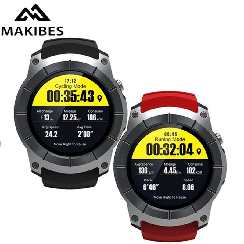 

New Makibes G05 GPS Smart Watch Bluetooth 4.0 MTK2503 Sports Watch 1.3'' Color Screen Multi-mode Sports Monitoring Wristwatch