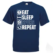 Eat Sleep Spurs T Shirt Funny Tottenham Fathers Day Birthday Gift 2018 New 100% Cotton T-Shirts Men tottenham huddersfield