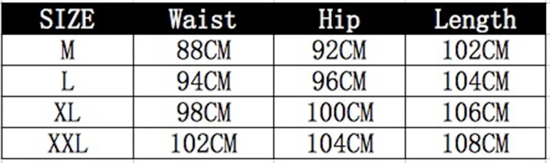 size info