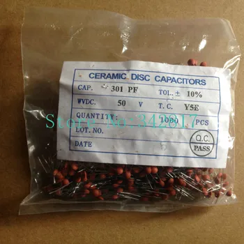 

ceramic capacitors 50V 301 300pF 1000pcs