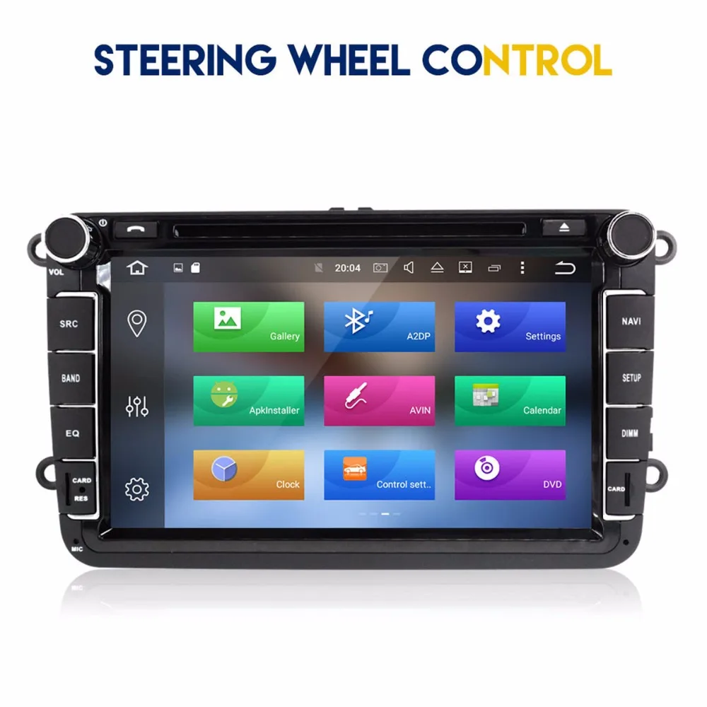 Sale ZWNAV Android 8.0 Car GPS Navigation auto stereo Radio Screen For VW SEAT SKODA UNIVERSA Volkswagen Polo gps android Display 2