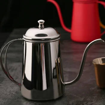 

Stainless Steel Teflon Long Gooseneck Narrow Spout Coffee Maker Tea Pot Hanging Ear Coffee Hand Drip Pot Coffee Maker 700ML JY
