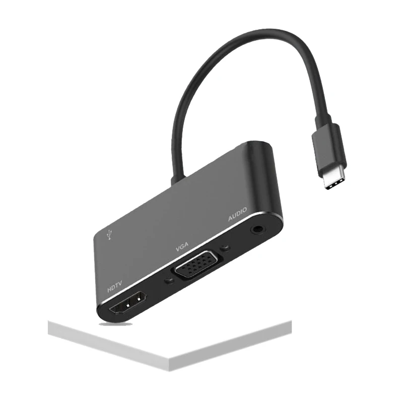 5 в 1 Usb C к Hdmi адаптер 4K Type Hdmi/Vga/аудио/Usb 3 0 порт + (Pd) конвертер для ноутбука