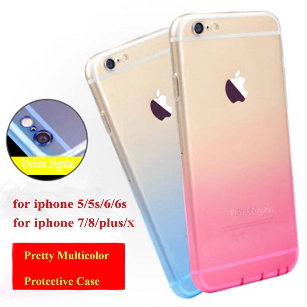 

TPU Soft shockproof Full Cover Case For iPhone 5 6 7 8 plus Anti-falling Clear Silicone For iPhone X se 5 5s 6 6s 7 8 Plus Cases