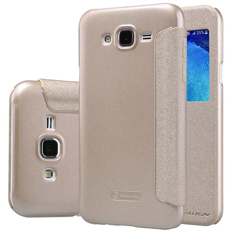 Nillkin Sparkle Series Искусственная кожа чехол для Samsung Galaxy J5 2015 J500FN J500F J500M (тонкий ed) 5 0