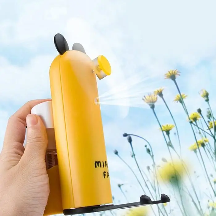 

Portable Desktop Mini Fan Rechargeable Built-In Battery Handheld Fan Handy Summer Smart Home Cooling With Phone Stand Function