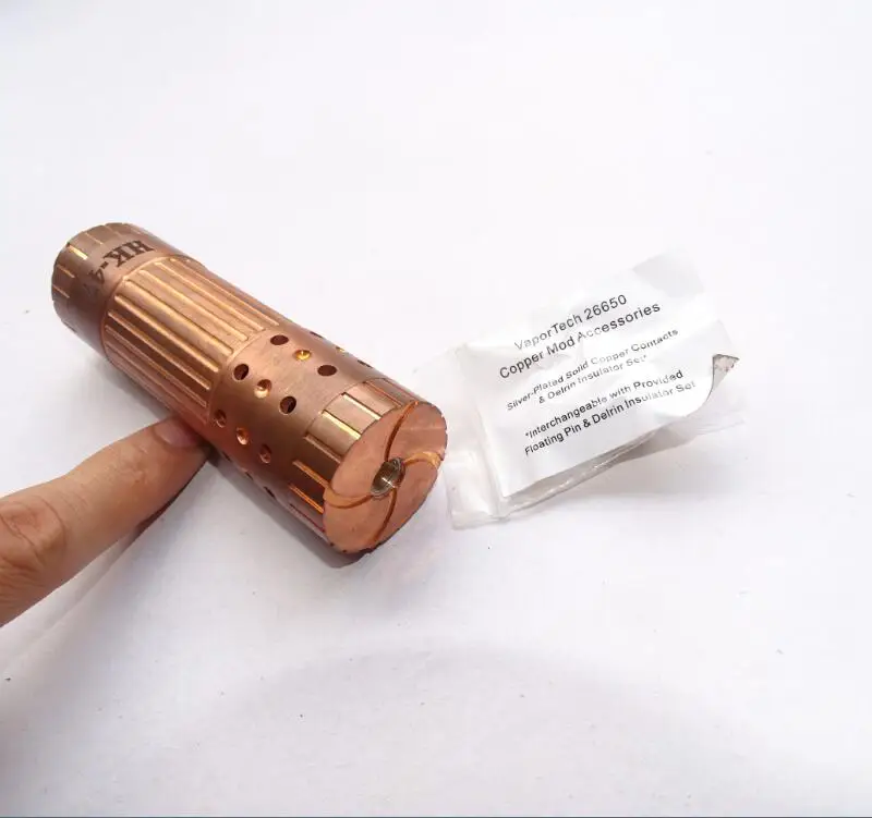 pure copper 26650 mechanical mod HK47 mod pure copper 26650 mechanical mod HK47 mod