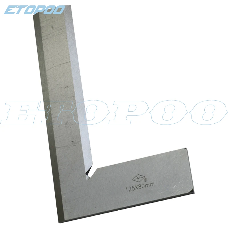 

Stainless Steel 1PCS 125 x 80mm Bladed 90 Degree Angle Try Square Ruler