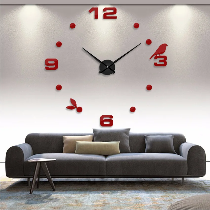 Модные 3D настенные часы большого размера декоративные Horloge Murale хит продаж