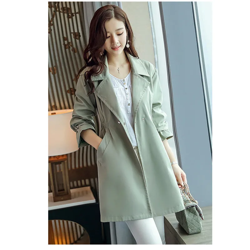 vent Trench 936 Green coréen Vêtements Manteau khaki Une coat Nouvelle 2019 Coupe Femme Qualité Femmes Mode Wine Supérieure Dames Hauts Acheter red Mince Printemps De WH2Y9bIeED